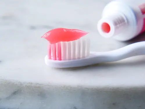 toothbrush and toothpaste
