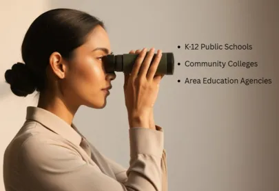 woman looking through binoculars