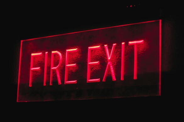 Fire exit sign