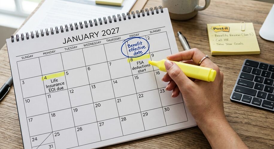 calendar with reminder dates circled